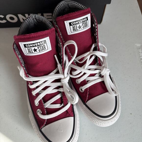 NEW Converse Chuck Taylor All Star Sneaker berry red sporty madison mid 6.5 NIB - Picture 7 of 10